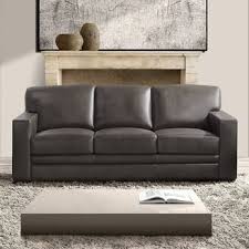abbyson blake top grain leather sofa