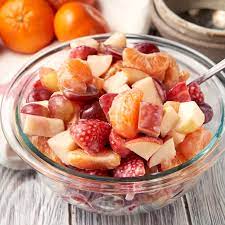 easy fruit salad with yogurt dressing