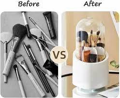 makeup brush holder organizer with lid