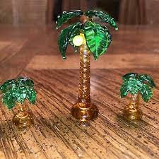 Coconut Palm Trees 3 Hand Blown Glass