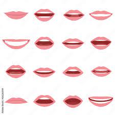 stockvector mouth animation set mouths