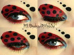 maquillaje de ojos inspirado en ladybug