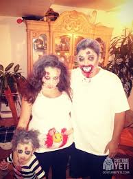 the walking dead family zombie costumes