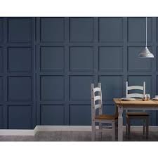 Holden Modern Faux Wood Panel Navy Non