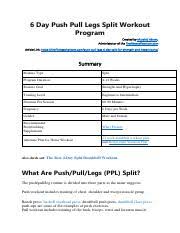 day push pull legs workout routine pdf