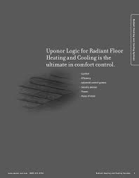 uponor logic for radiant floor heating