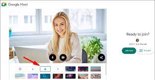 how to blur the background in google meet