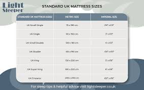mattress and bed size guide for the uk