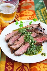 grilled marinated flank steak with