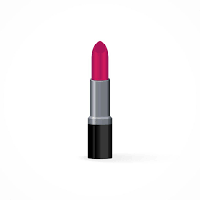 realistic pink lipstick on white