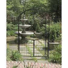 Harbor Gardens 4 Ft 1 In W X 8 Ft H X 24 In D Savannah Arch Arbor And Gate Black
