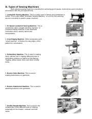 lesson ii types of sewing machines docx