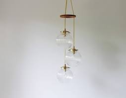 Glass Globe Chandelier 3 Falling Orb Pendant Lights Modern Home Statement Lighting