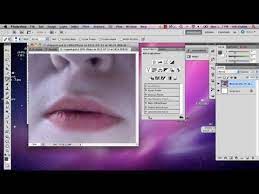 tutorial for retouching chapped lips in