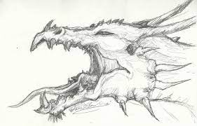Free 21+ realistic dragon drawings in ai. Roaring Dragon Head Sketch By Thousandwordstosay On Deviantart Dragon Head Drawing Dragon Sketch Dragon Drawing