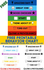 printable behavior chart free