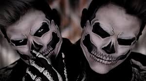 skull halloween costume makeup tutorial