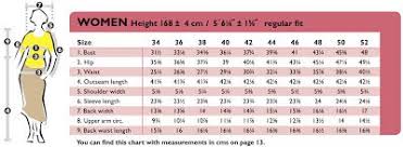 Ottobre Womens Size Chart In Inches Womens Size Chart