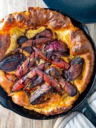 Place the oil in an 20cm x 20cm ovenproof dish and heat until very hot. Roast Vegetable Toad In The Hole With Balsamic Veggies Krumpli