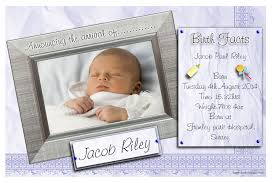 10 Personalised Baby Boy Birth Announcement Photo Cards N109