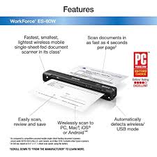 طابعة hp color laserjet pro mfp m477fdn : Buy Epson Workforce Es 60w Wireless Portable Sheet Fed Document Scanner For Pc And Mac Online In Italy B07krxxwyy