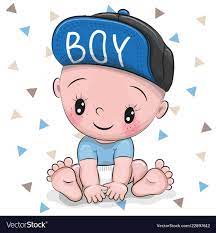 cute cartoon baby boy in a cap royalty