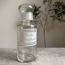 Antique Apothecary Bottle Huille