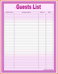Printable Weddingest List Template 4gwifi Me Spreadsheet Uk Excel