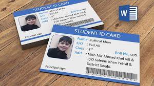 student id card in microsoft word 2019