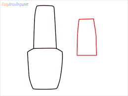 how to draw a nail polish step by step