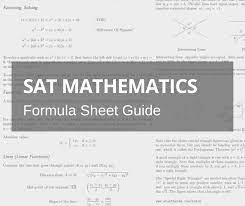 Sat Math Comprehensive Formula Sheet