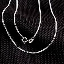 silver link chain necklace handmade