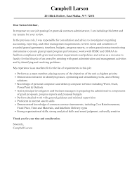 contracts administrator cover letter