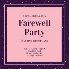 Customize 3 999 Farewell Party Invitation Templates Online Canva