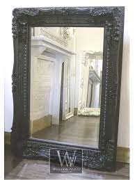 ornate rectangle antique wall mirror