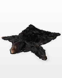 tx017 black bearskin rug prop al