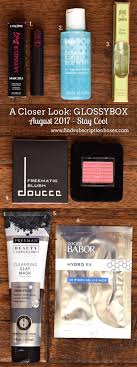 august 2017 glossybox review free