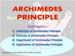 Ppt Archimedes Principle Powerpoint