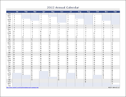 Download The Annual Calendar Vertical From Vertex42 Com