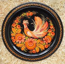 Hand Painted Wooden Plate Rustic Wall