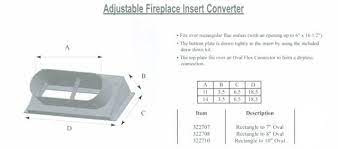 Adjustable Fireplace Insert Converter