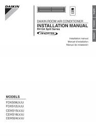 installation manual daikin ac