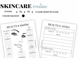 beauty routine makeup tracker printable