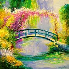bridge in the garden of monet painting