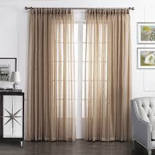Modern living room needs a little glam in it to make sure it stays clean and sharp while being sophisticated at the same time. Tan Beige Linen Sheer Curtains For Living Room 2 Panels Anady Top