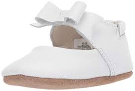 Robeez Girls Ankle Strap Mary Jane First Kicks Crib Shoe Sofia White 3 6 Months