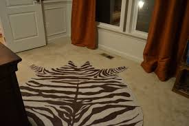 diy rug from drop cloth in a zebra hide