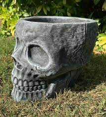 Gothic Skull Planter Plant Pot