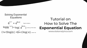 to solve the exponential equation