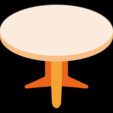 Round Table Generic Color Fill Icon